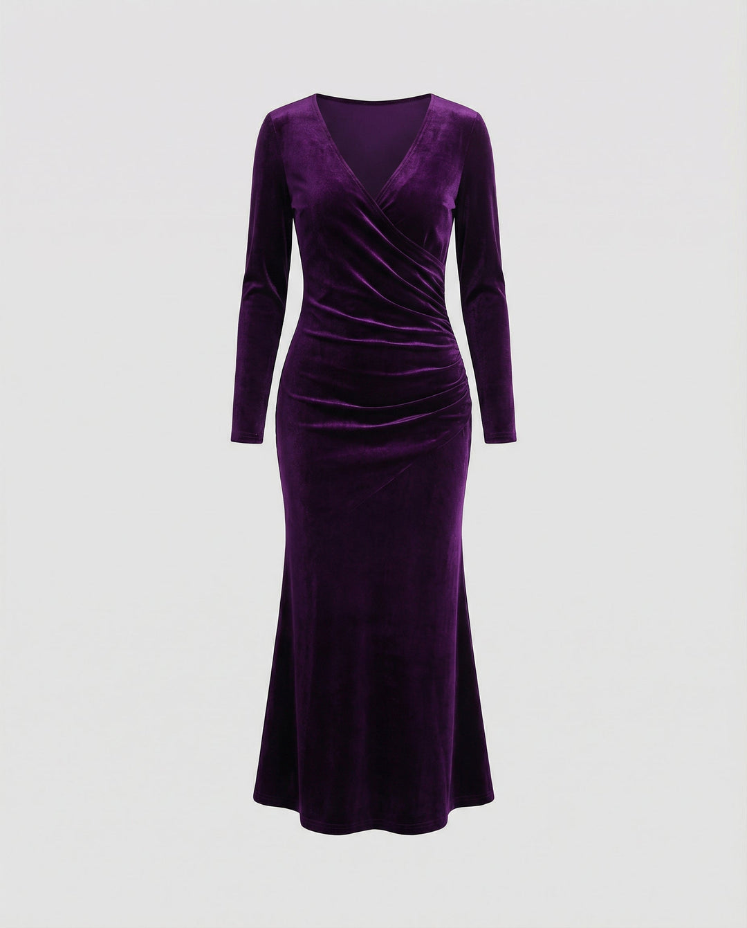 Michelle | Timeless Ruched Velvet Bodycon Midi Dress