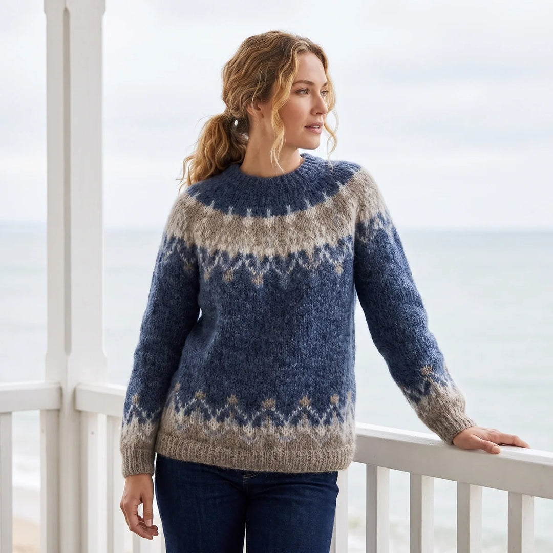 Natalie | Fair Isle Crew Neck Christmas Sweater Women