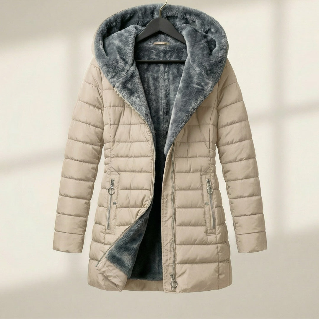 Natalie | Stylish Hooded Puffer Jacket with Plush Lined Hood