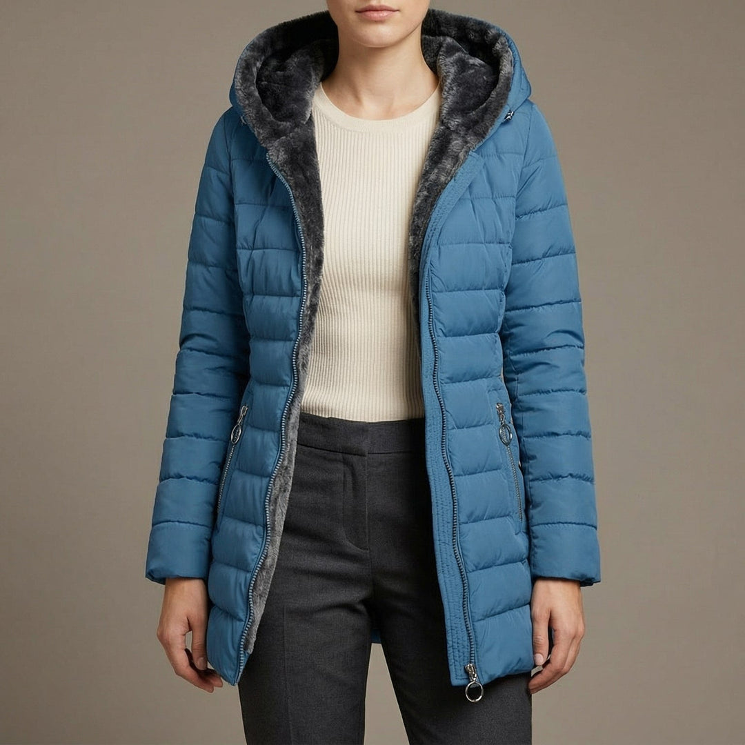 Natalie | Stylish Hooded Puffer Jacket with Plush Lined Hood