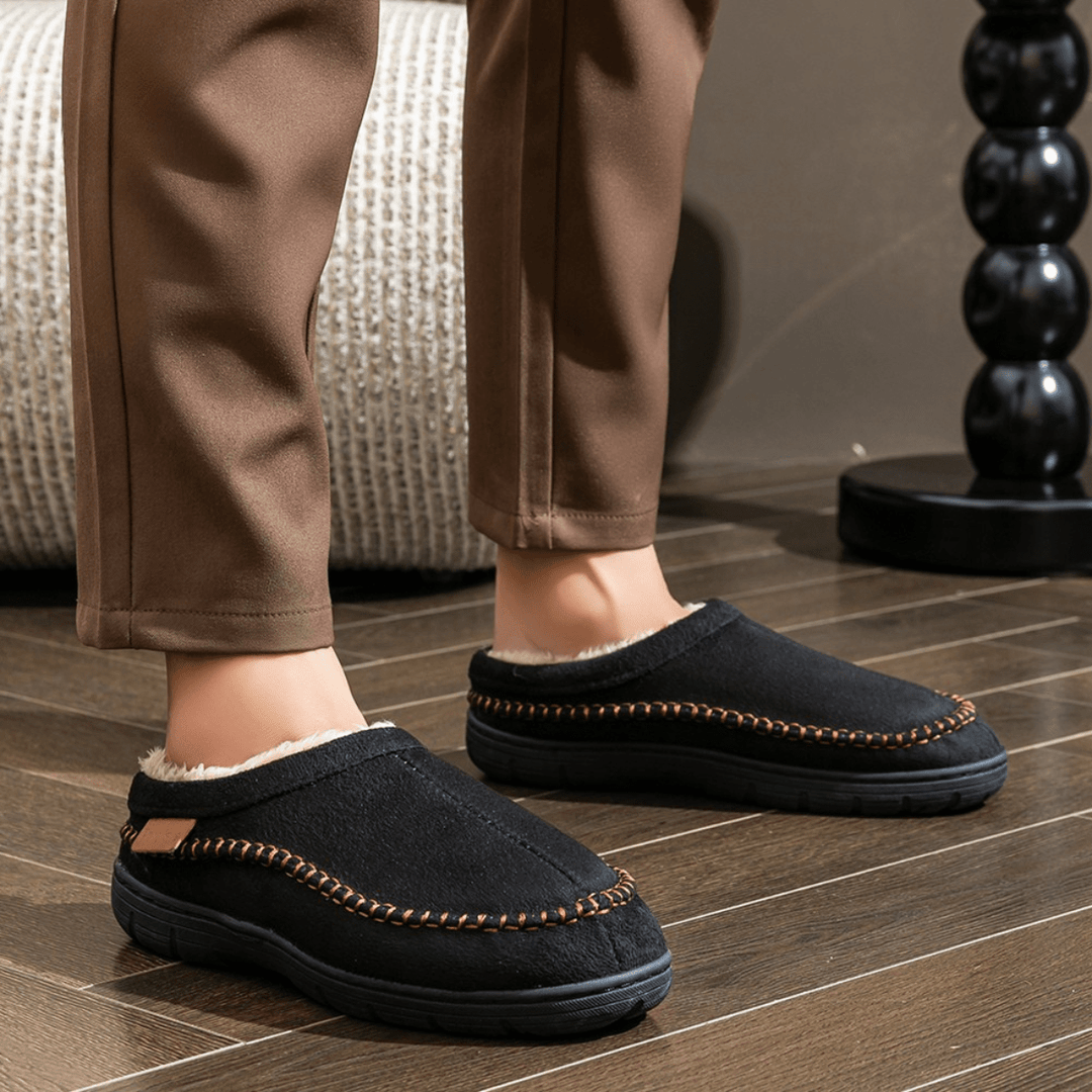 Nicholas | Cozy Plush-Lined Moccasin Mens Slippers