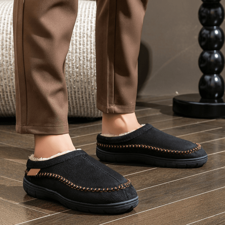 Nicholas | Cozy Plush-Lined Moccasin Mens Slippers
