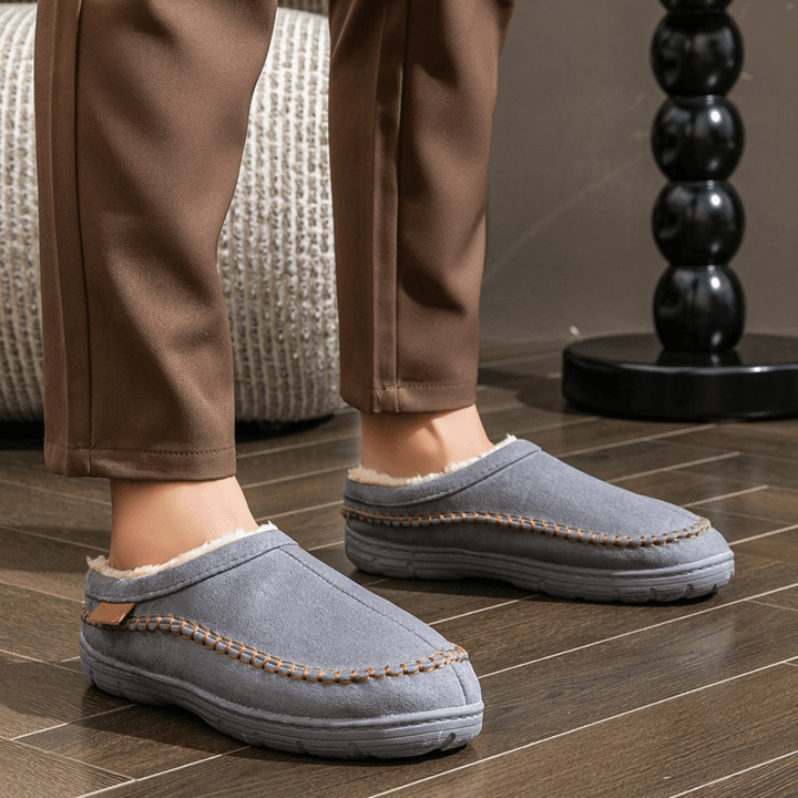 Nicholas | Cozy Plush-Lined Moccasin Mens Slippers