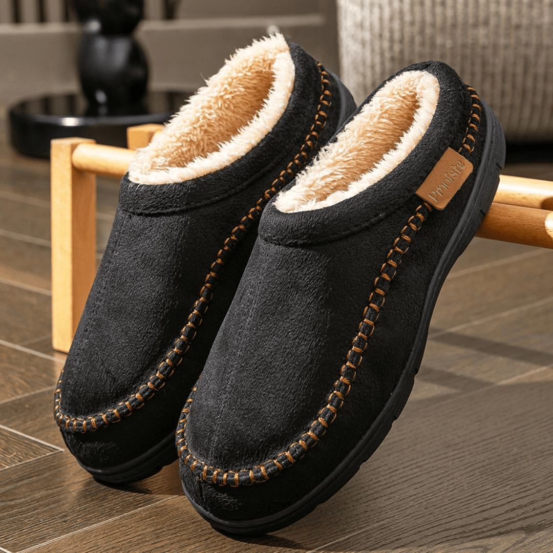 Nicholas | Cozy Plush-Lined Moccasin Mens Slippers