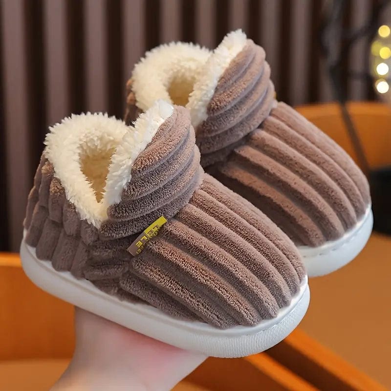 Nicole | Polished Ribbed Slip-On Slippers with Plush Lining