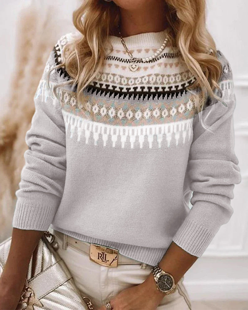 Nicole | Sophisticated Fair Isle Christmas Sweater Women