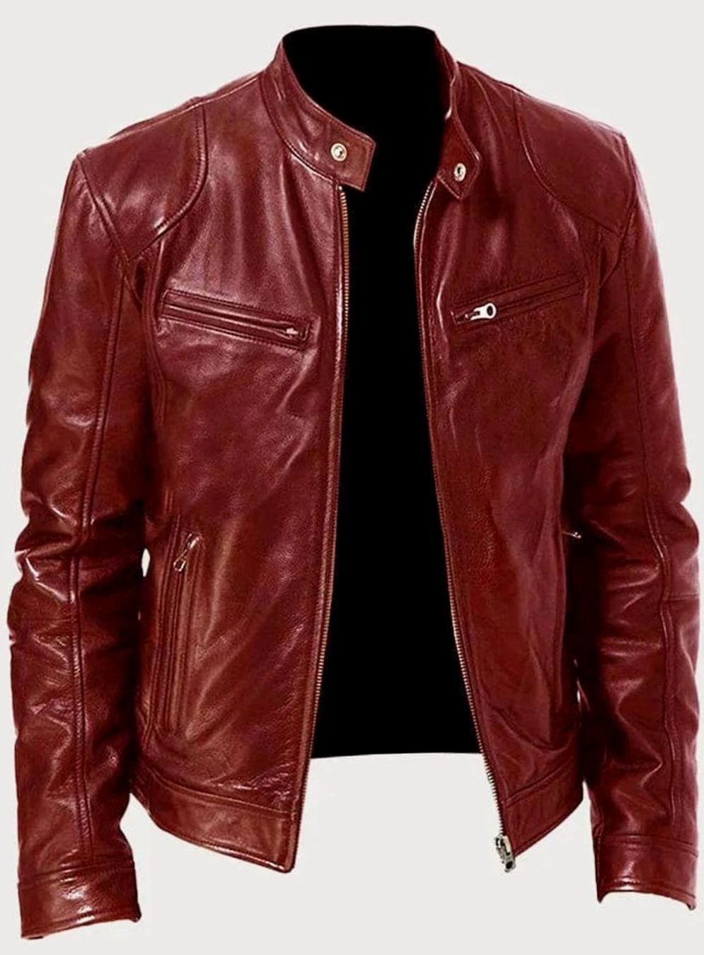 Noah | Chic Zip-Up Moto Leather Jacket