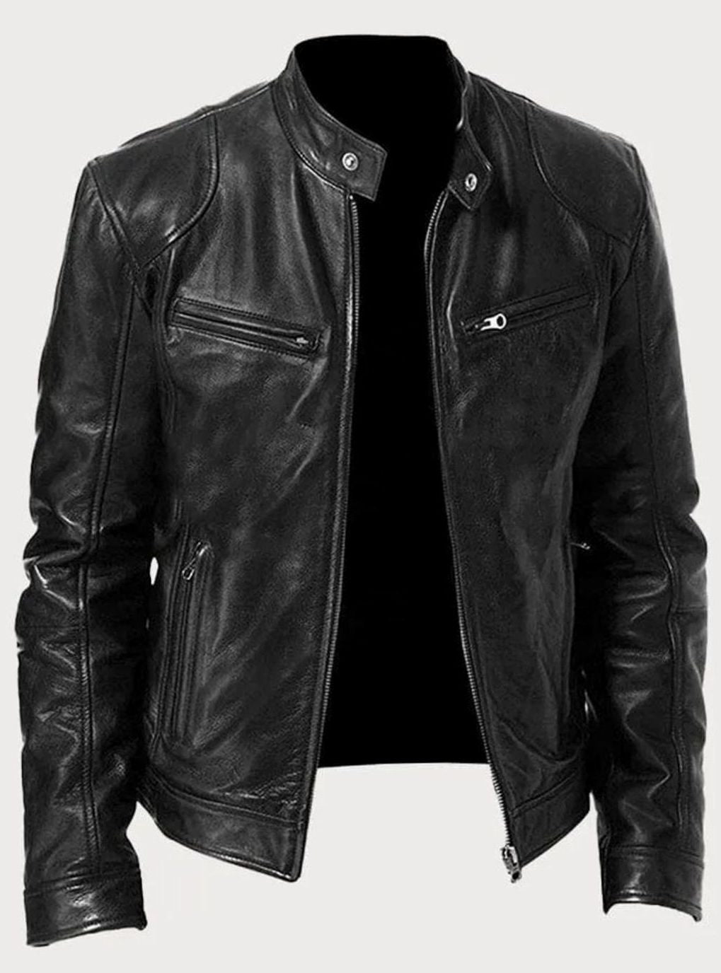 Noah | Chic Zip-Up Moto Leather Jacket