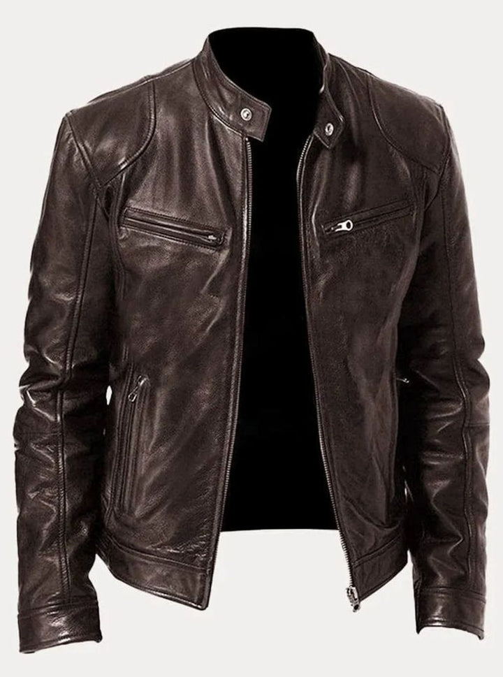 Noah | Chic Zip-Up Moto Leather Jacket