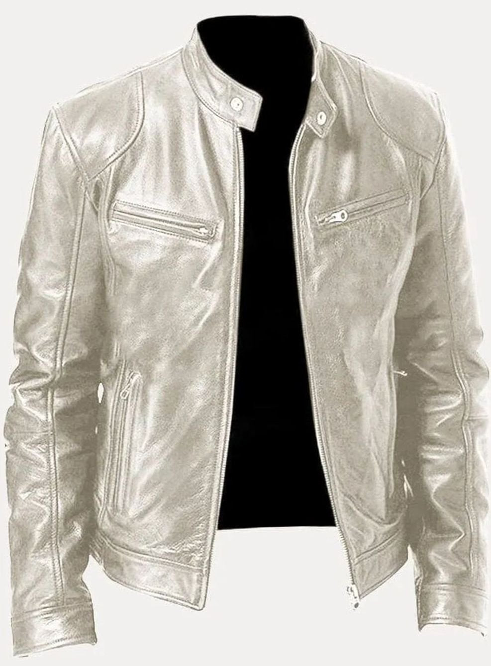 Noah | Chic Zip-Up Moto Leather Jacket