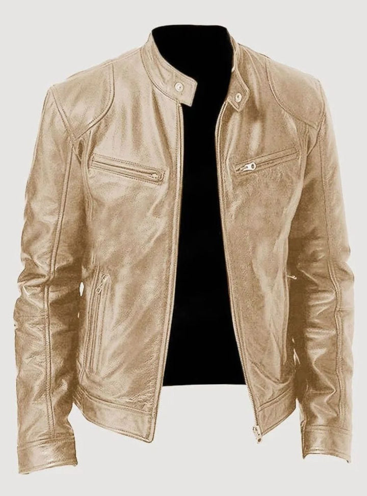 Noah | Chic Zip-Up Moto Leather Jacket