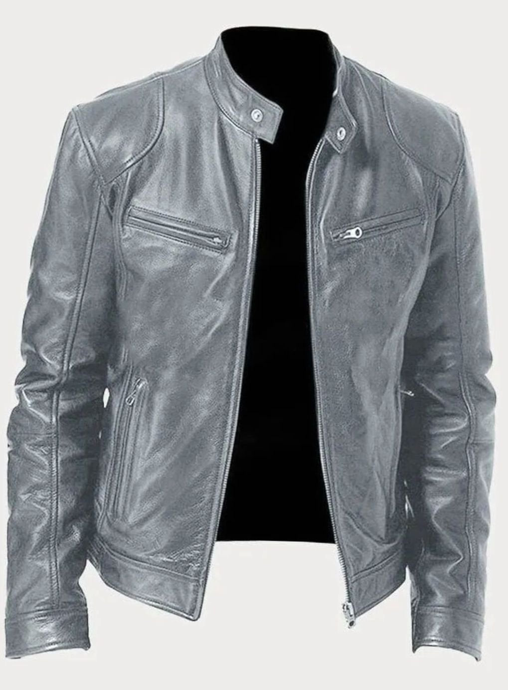 Noah | Chic Zip-Up Moto Leather Jacket