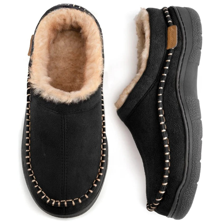 Noah | Plush-Lined Moccasin Mens Slippers