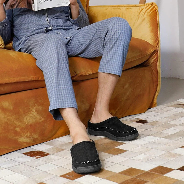 Noah | Plush-Lined Moccasin Mens Slippers