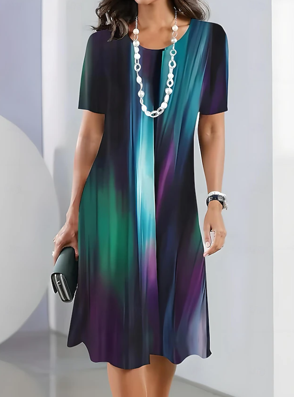 Olivia | Cozy Tie-Dye Holiday Midi Dress