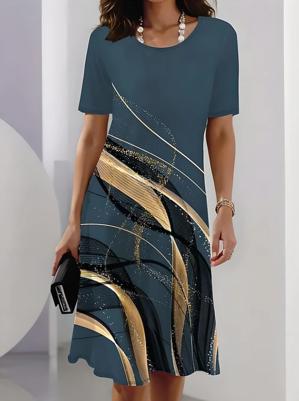 Olivia | Cozy Tie-Dye Holiday Midi Dress