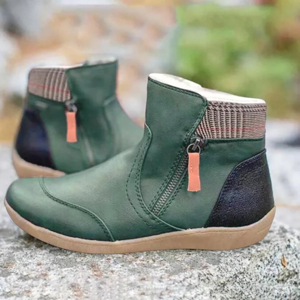 Olivia | Effortless Waterproof Ankle Boots with Zip Detail