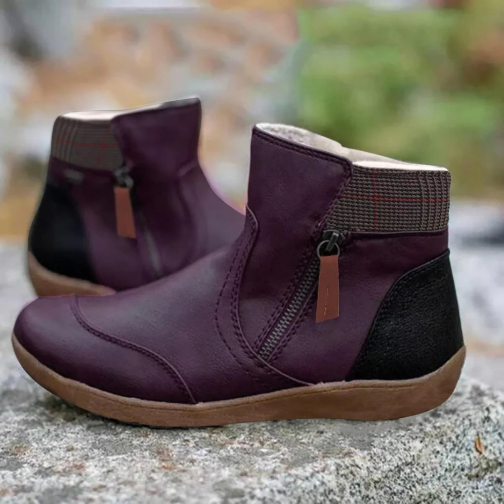 Olivia | Effortless Waterproof Ankle Boots with Zip Detail