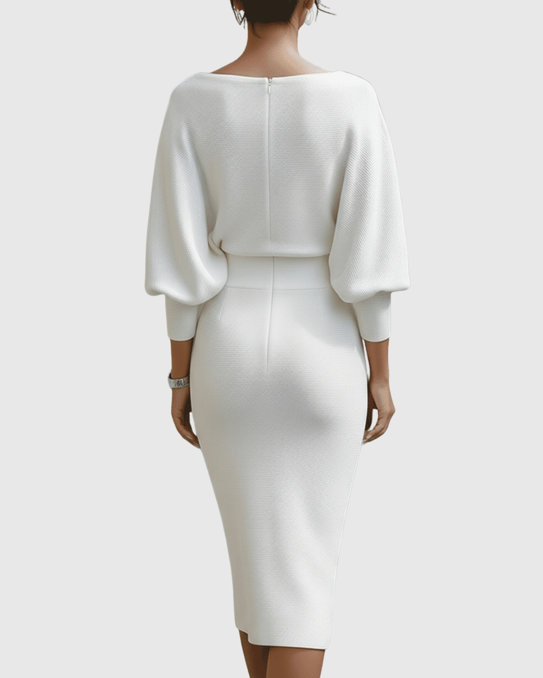 Olivia | Sophisticated Draped Cowl Neck Christmas Midi Dress