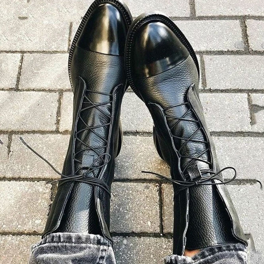 Pamela | Chic Lace-Up Combat Boots for Women Ankle Boots