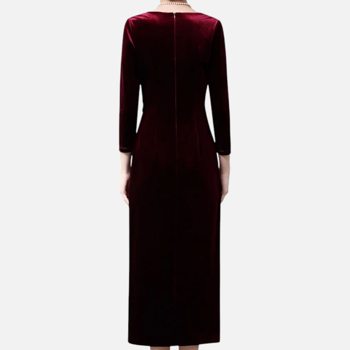 Patricia | Classic Long Sleeve Wrap Maxi Christmas Dress
