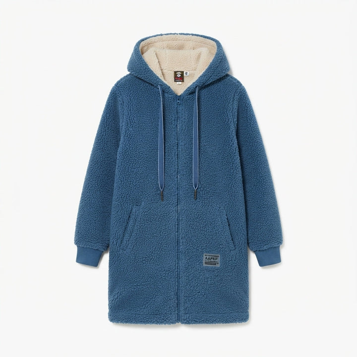 Patricia | Hooded Longline Zip-Up Sherpa Jacket Women
