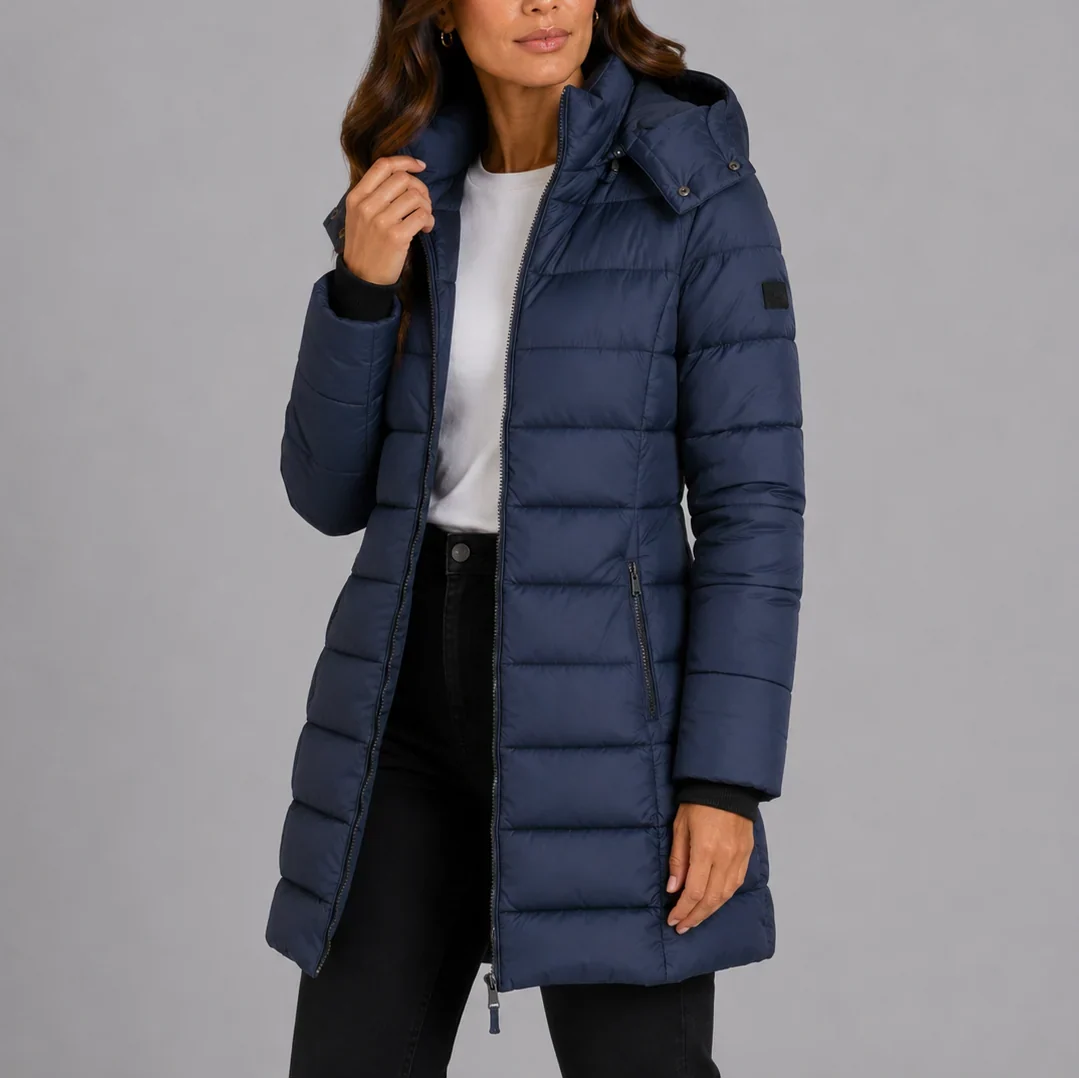 Patricia | Polished Hooded Long Puffer Jacket Winter Coat
