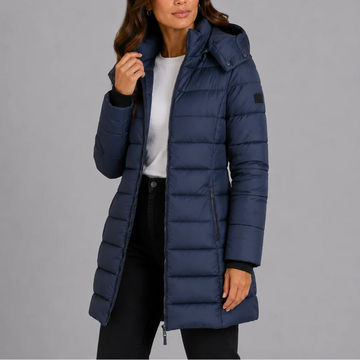 Patricia | Polished Hooded Long Puffer Jacket Winter Coat