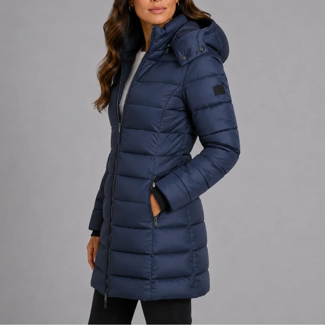 Patricia | Polished Hooded Long Puffer Jacket Winter Coat