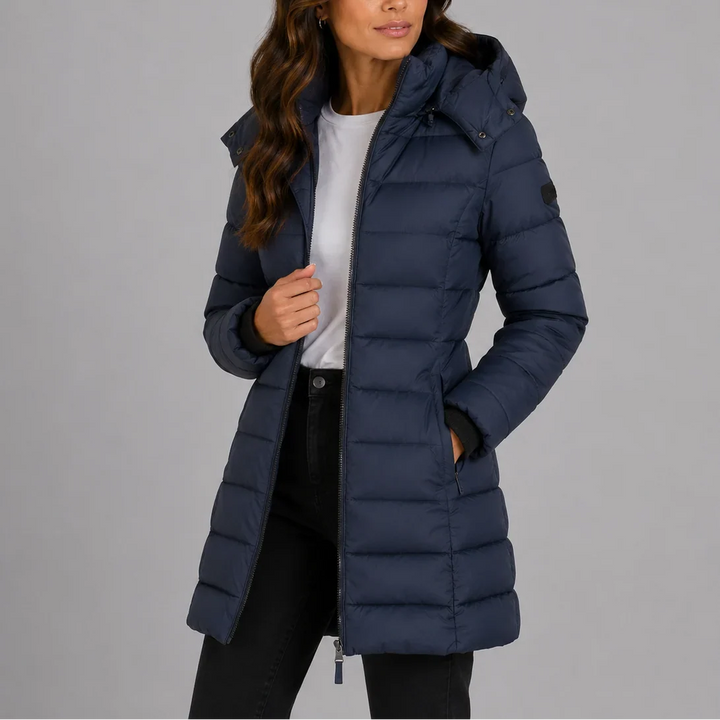 Patricia | Polished Hooded Long Puffer Jacket Winter Coat