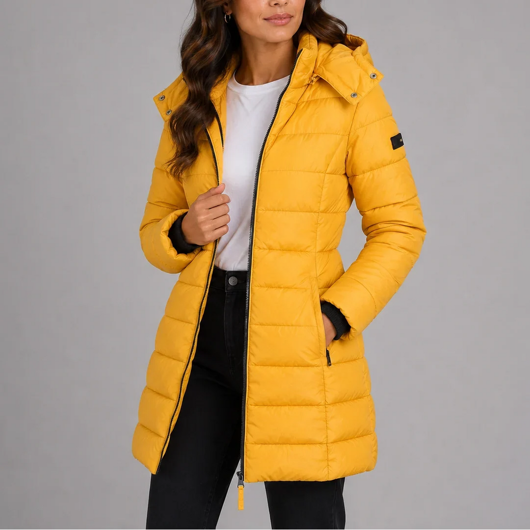 Patricia | Polished Hooded Long Puffer Jacket Winter Coat