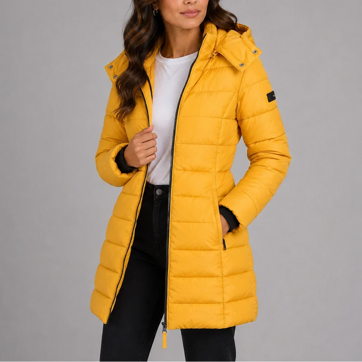 Patricia | Polished Hooded Long Puffer Jacket Winter Coat