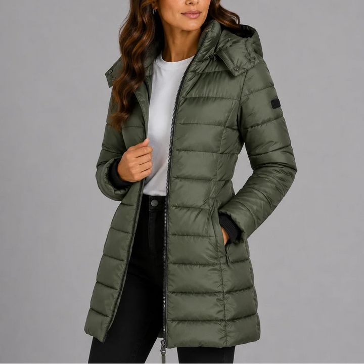 Patricia | Polished Hooded Long Puffer Jacket Winter Coat