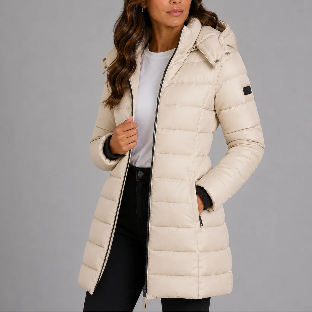 Patricia | Polished Hooded Long Puffer Jacket Winter Coat
