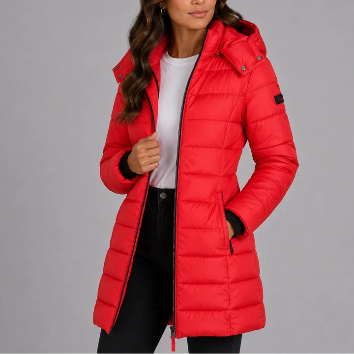 Patricia | Polished Hooded Long Puffer Jacket Winter Coat