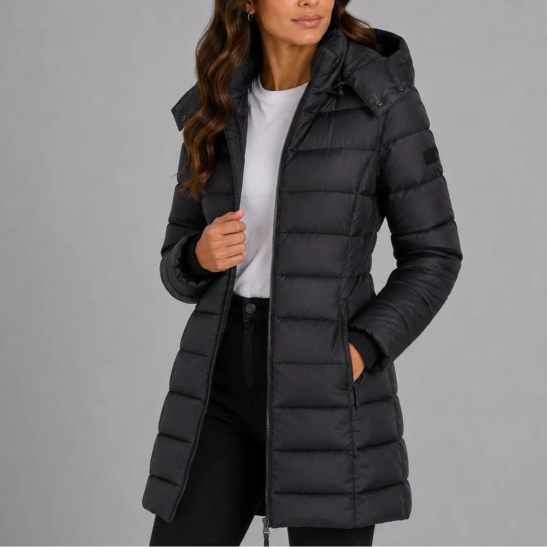 Patricia | Polished Hooded Long Puffer Jacket Winter Coat
