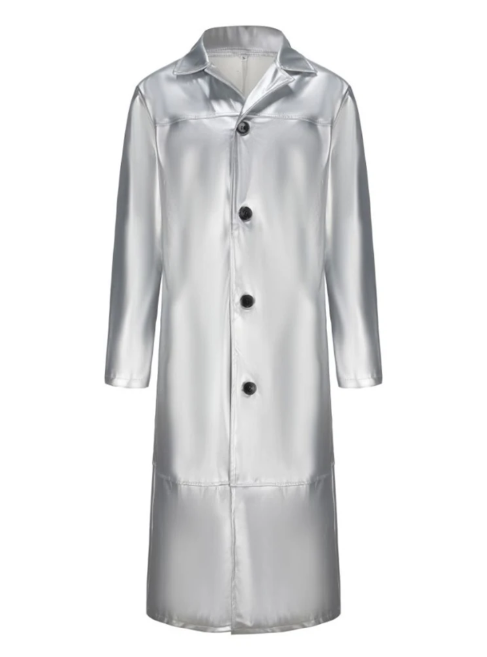 Patrick | Graceful Full-Length Notch Lapel Leather Jacket Trench Coat