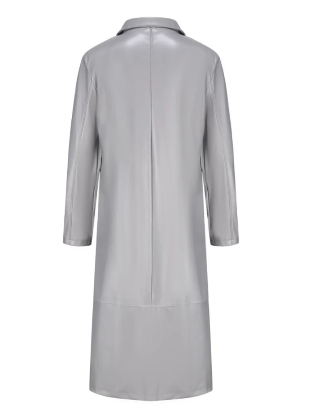 Patrick | Graceful Full-Length Notch Lapel Leather Jacket Trench Coat