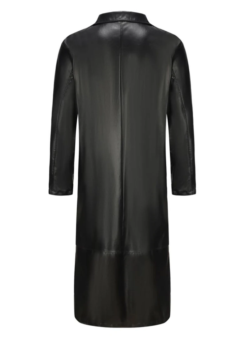 Patrick | Graceful Full-Length Notch Lapel Leather Jacket Trench Coat