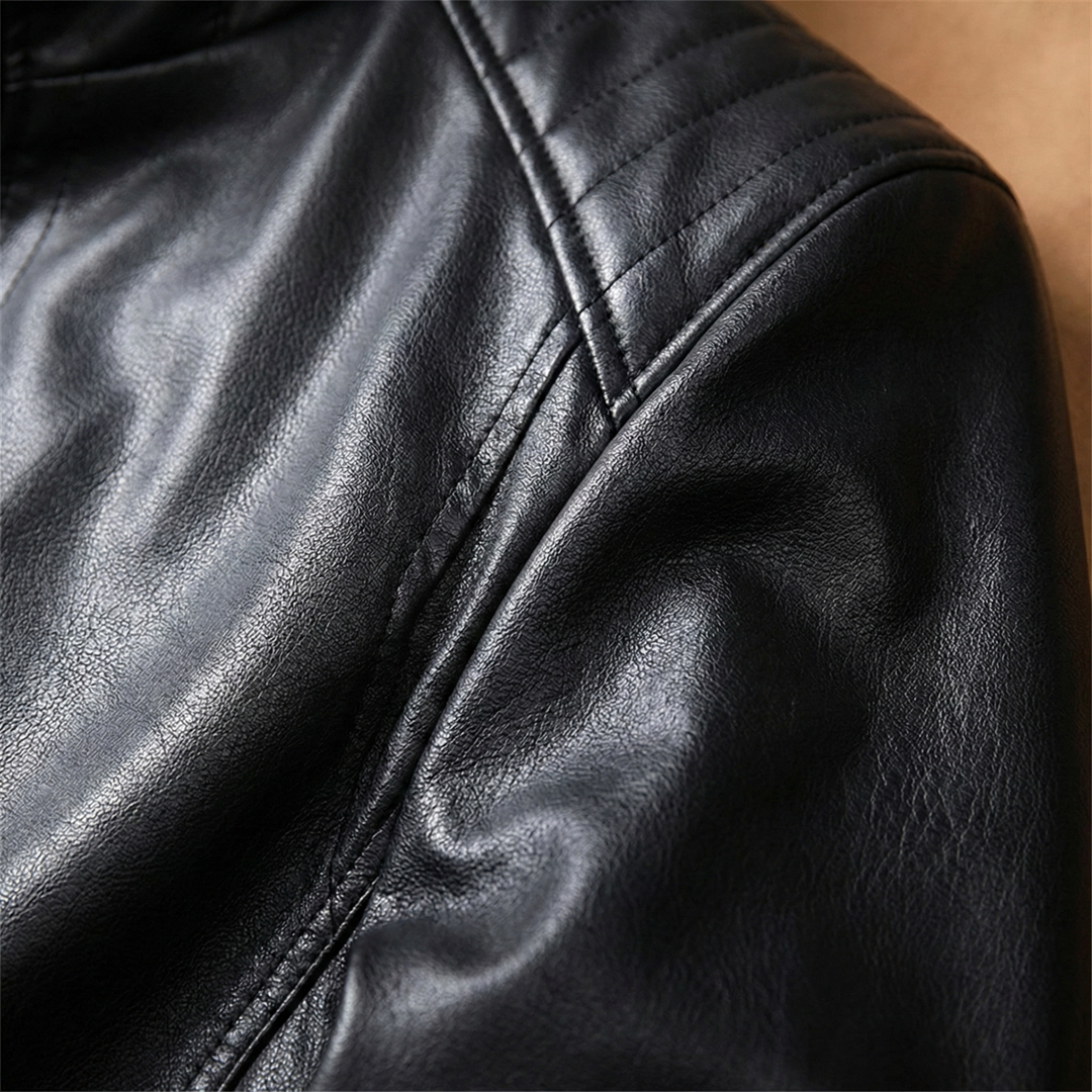Patrick | Timeless Faux Shearling Leather Bomber Jacket