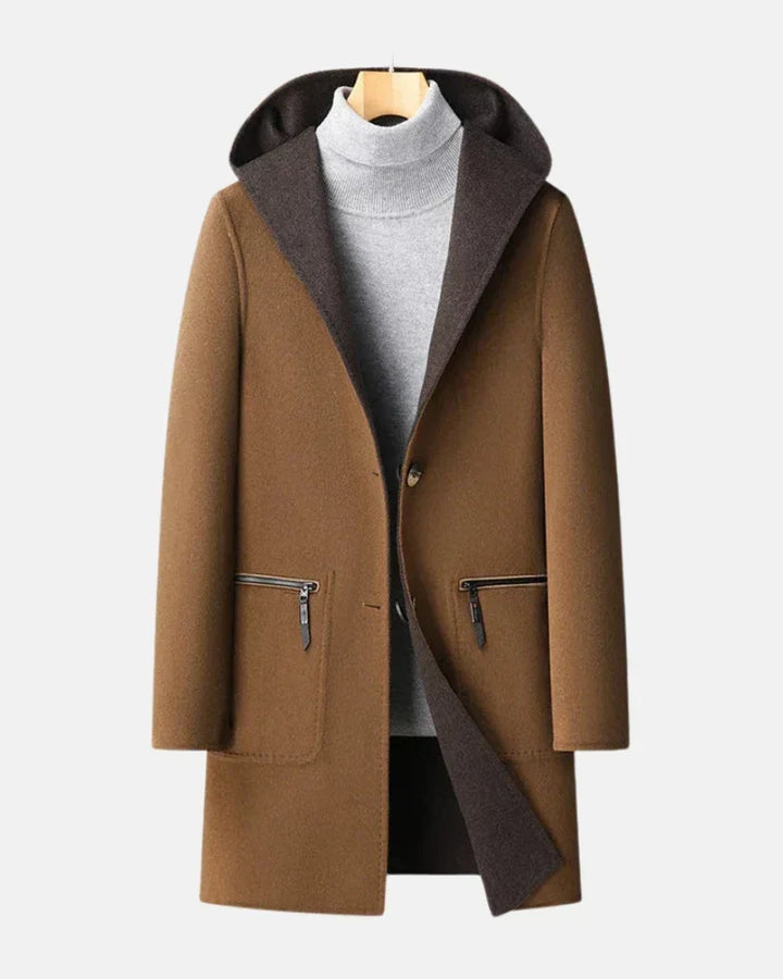 Paul | Elegant Hooded Wool-Blend Winter Coat