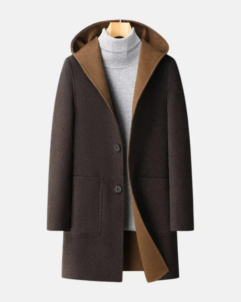 Paul | Elegant Hooded Wool-Blend Winter Coat