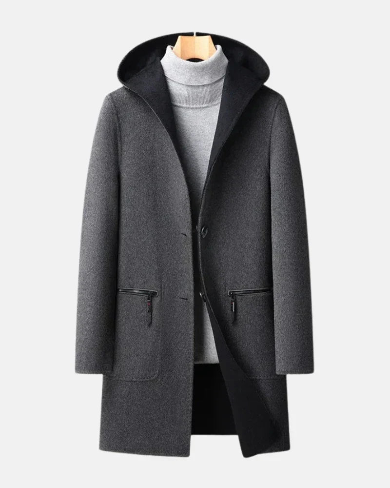 Paul | Elegant Hooded Wool-Blend Winter Coat