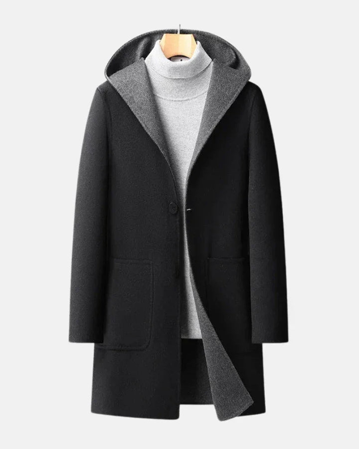 Paul | Elegant Hooded Wool-Blend Winter Coat