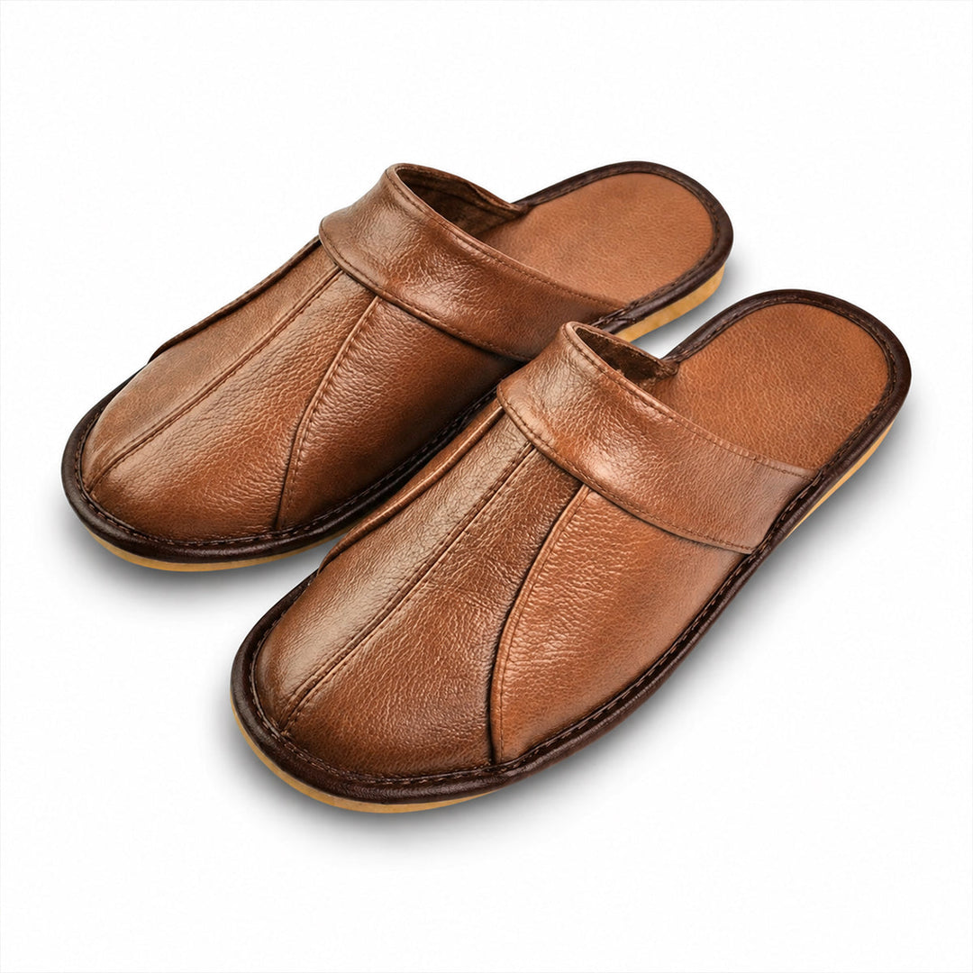 Paul | Polished Slip-On Mule House Slippers
