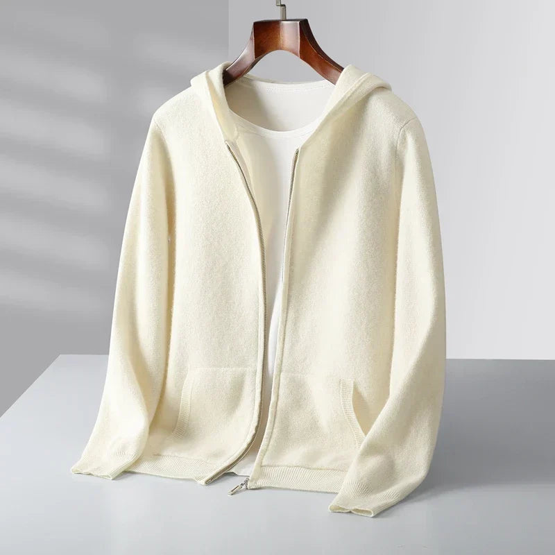 Peter | Classic Full Zip Knit Mens Hoodies