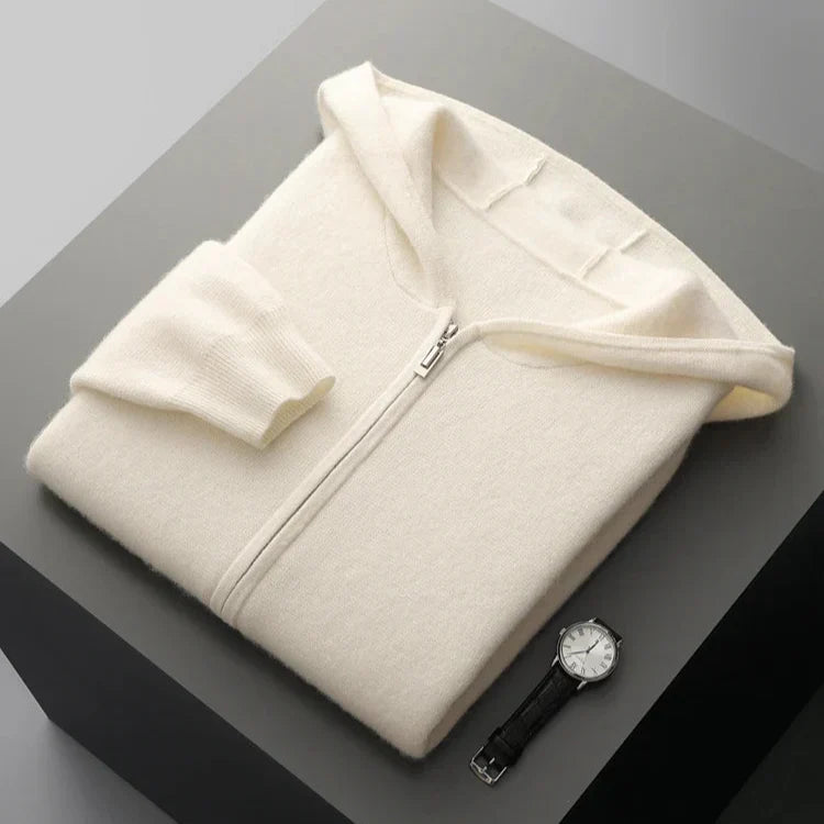 Peter | Classic Full Zip Knit Mens Hoodies