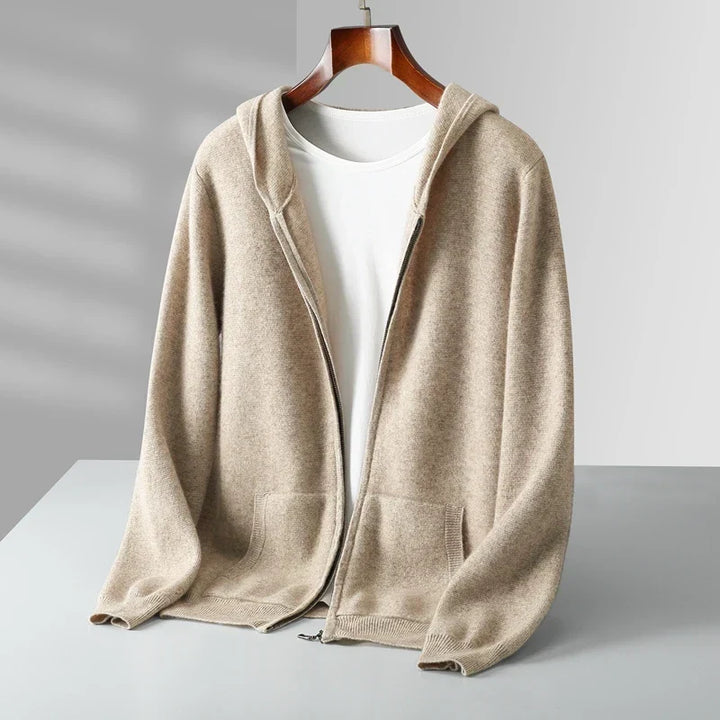 Peter | Classic Full Zip Knit Mens Hoodies