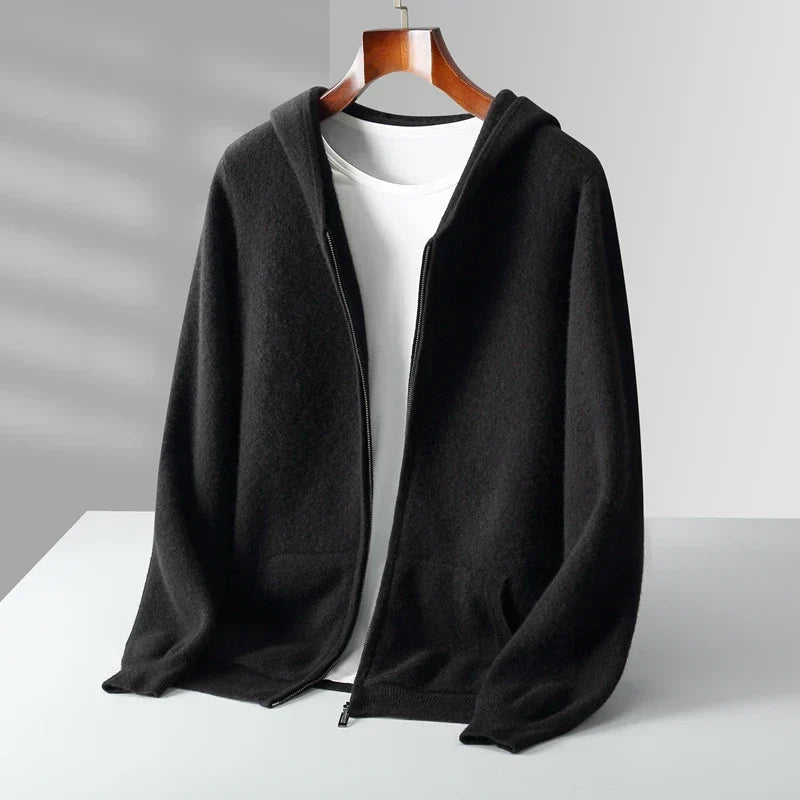Peter | Classic Full Zip Knit Mens Hoodies