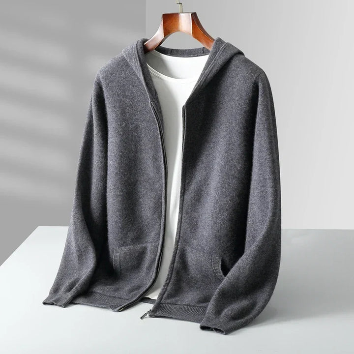 Peter | Classic Full Zip Knit Mens Hoodies